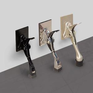 무타공 말발굽 현관문 도어스토퍼 접착식 자석 원터치 고정 현관 말굽