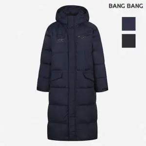 공용 가슴프린트 덕다운 롱패딩 NUF868