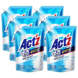 액츠 퍼펙트 실내건조 일반/드럼 겸용 리필형 1500ml X6개