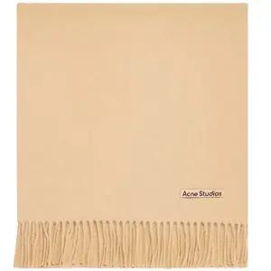 캐나다 로고 패치 프린지드 트림 울 머플러 CA0102