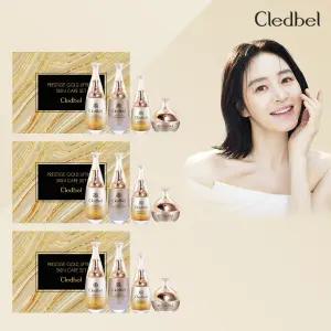끌레드벨 골드 콜라겐 기초 풀패키지 3세트 구성 (스킨토너3+로션3+세럼3+크림3)