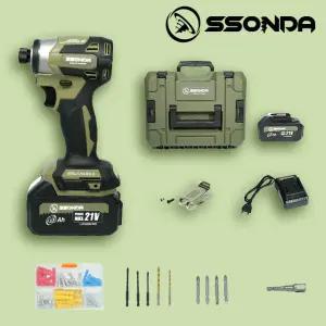 쏜다 21V 무선 전동 임팩 드릴 충전 드라이버 공구 세트 마끼다 호환 배터리 풀세트