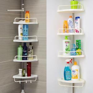 무타공 욕실 코너선반 5단 스텐 화장실 수납장 기둥식 목욕탕 정리대 진열장 삼각코너선반