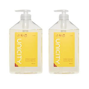 유니시티주방세제 2개 (900ml X 2) 야채, 과일, 식기세정, 상큼한석류향 주방세제