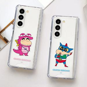 갤럭시 Z폴드6 짱구는못말려 캐릭터 디자인 심플 범퍼 젤하드 휴대폰 케이스 제트폴드6/5 커버