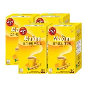 동서식품 맥심 모카골드 마일드 12g 160+20개입 x 4개 믹스커피_JS