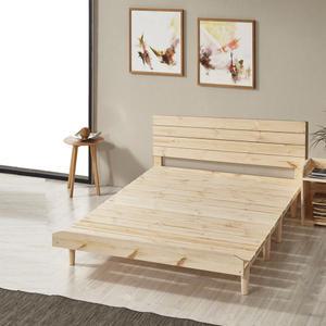 편백나무 원목 밀림방지 헤드 발통형 슈퍼싱글침대프레임(싱글.더블.퀸.킹)