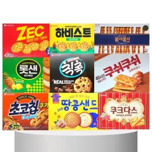 [판다네 마켓] 과자 9종-G세트 회사 사무실 탕비실 세미나 학교 학생 어린이 대용량 간식 스낵 다과 과자선물세트