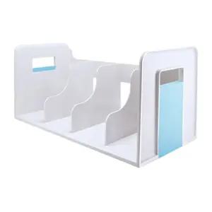 카파 포인트 책꽂이 4단 아이보리+민트/서류/화일/파일/정리/꽂이/책정리/책지지/오피스/가정용/플라스틱