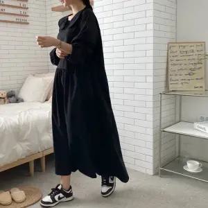 임부복 젤리 둥근카라 롱 원피스 빅사이즈 임산부 드레스 하객룩