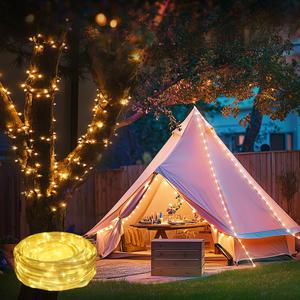 태양광 줄조명 트리 전구 전등 태양열 정원등 LED 경관 조명 수목등 엘핀 노란빛 10m