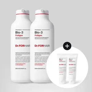 [닥터포헤어] 모발빠짐감소 뿌리볼륨개선 폴리젠 바이오3 샴푸 500mlx2(+70mlx2 추가증정)