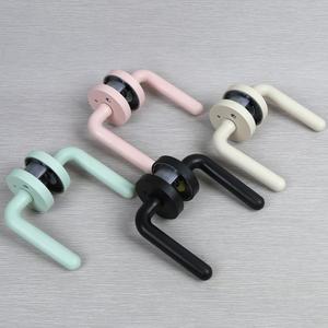 방문손잡이 안방 문고리 카페 욕실 문 손잡이 방문고리 버튼형 4종 뉴크레용