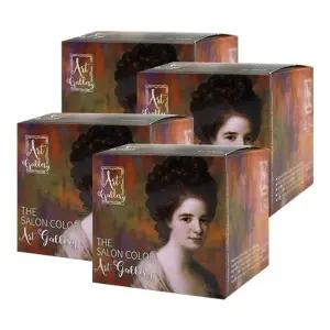 순수 더 살롱 컬러 아트 갤러리 4.64 와인 브라운X4개/순수 염색약 흰머리 뿌리 새치커버 셀프