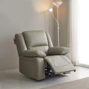 에스펀 천연면피 황소 통가죽 1인 리클라이너 소파