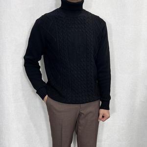 FW 캐시미어 울혼방 터틀넥 니트폴라티 블랙 WSY4WN62-2