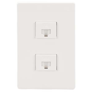 벽 랜포트 2구 화이트 DIY 매립형 랜케이블선 lan선