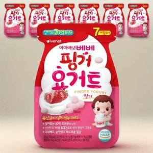아이배냇 유아간식 베베 핑거 요거트 딸기 20g 16개