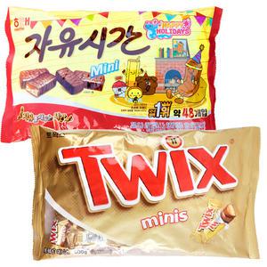 자유시간 미니 480g + 트윅스500g,사무실 간식 초코바