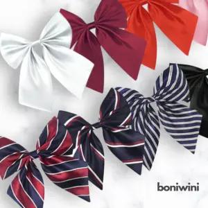 Bnwn 10컬러 여성 나비타이 교복 리본넥타이 빨간 흰색 검정 스트라이프 파티용