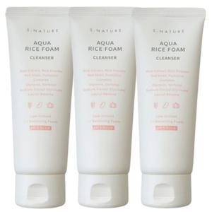 에스네이처 아쿠아 라이스 약산성 클렌징폼 80ml x 3개 순한클렌징 저자극폼클렌저