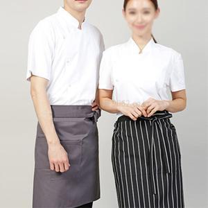 CS3614 백색 쿨메쉬 스냅 반팔 조리복 쉐프복 주방유니폼