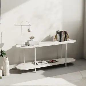 [아트박스]/가구느낌 아노 라운드 선반 2단 수납 진열장 1200