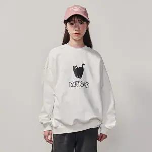 [보리보리/에꼴리에]여자 봄이월 캣프린트 바이오 맨투맨티(25A1452)