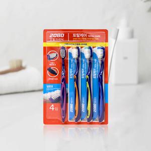 애경 2080 토탈케어 칫솔 4입 일반모 어금니케어