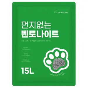 스마일 먼지없는 대용량 벤토나이트 고양이 모래 15L 1개