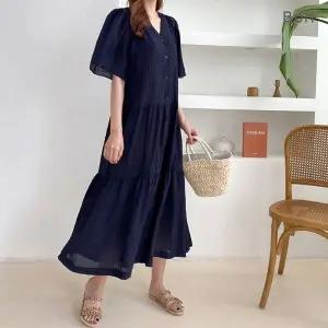 [보리보리/보리맘]세느 셔츠 원피스 고급 원피스 캉캉 빅사이즈 여름 롱원피스