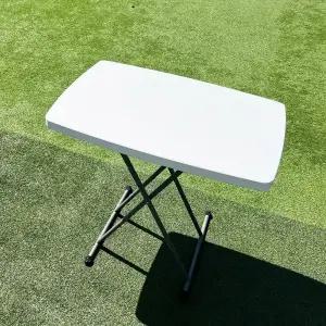 팩앤고 접이식 테이블 의자 야외 폴딩 간이 행사 파티 입식 브로몰딩 760mm, 화이트