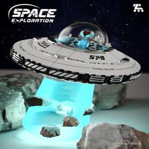 UFO 우주선 조립 블록 장난감 크리스마스 호환 창의력 아기 교육용 퍼즐 놀이 우주 탐험