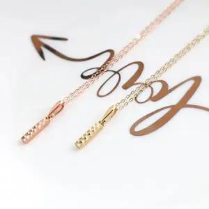 [하프클럽/]14K 컷팅 스틱 드롭 금 목걸이 펜던트