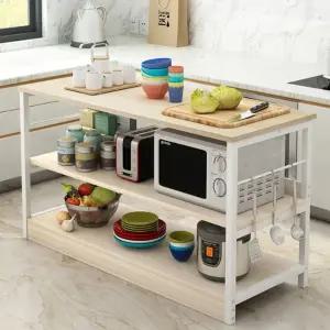 수납 선반 3단 홈바 아일랜드 120cm (WFHJLTB)