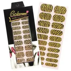 브라운 컬러라치 셀프 네일아트 네일스티커 지브라 (WFHJHRB)