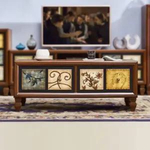 소파 거실 엔틱 테이블 서랍도어 120cm (WFHJHZH)