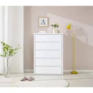 데코라인 (신)밀러 5단 화이트 서랍장 870 방문설치