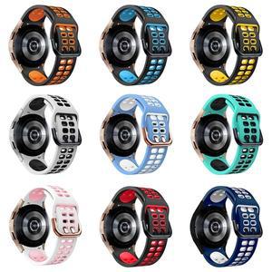 갤럭시 워치 5 4 3 클래식 밴드 캐주얼 배색 컬러 실리콘 스포츠 루프 스트랩 시계줄 40 42 44 4