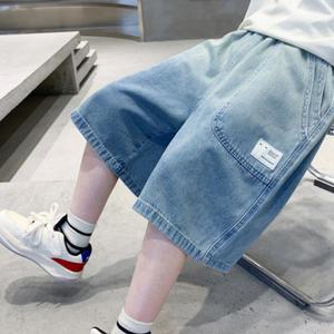 리핏와이드청반바지 여름 초등학생 남아 청반바지 통큰 와이드 데님팬츠 주니어 공용