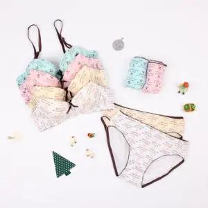 발바닥 텍스트 주니어 3단계 브라팬티세트 J2004_3