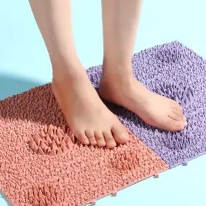 3clolor 연결가능 조립식 발 지압 매트 발지압판 발바닥 마사지 다이아몬드 패드 TPR 뾰족 발매트 foot 풋 보드