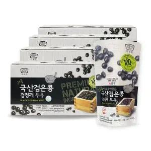 아름뜰 맷돌로 갈아만든 국산 검은콩검정깨두유 180ml 80팩