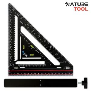 네이쳐툴 제도용 목공용 목수 직각자 폴딩 삼각자, 7인치