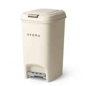 베이지 인테리어 투버튼 페달 대형 휴지통 20L 화장실휴지통 화장실쓰레기통 책상휴지통
