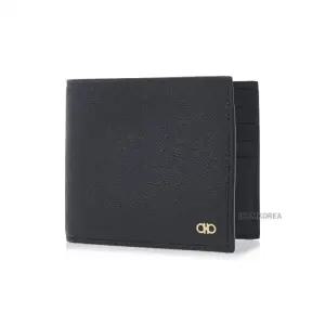 [라벨루쏘] [페라가모] FW25 남성 간치니 반지갑 66 1457 NERO 0775650