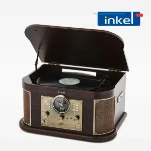 인켈 IK-A1090LP 올인원 LP 턴테이블 플레이어 블루투스 스피커 오디오 CD플레이어 라디오