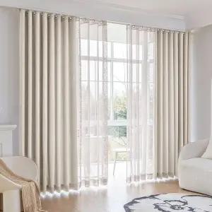 [지나송]스팽클 암막커튼+코디커튼+커튼봉(대형)