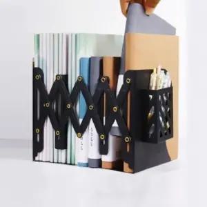 접이식 책꽂이 + 펜꽂이 길이조절 철제 접이식책꽂이 철제책꽂이 칸막이책꽂이