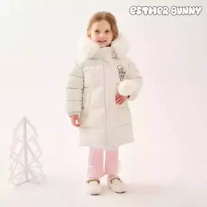 [에스더버니리틀] 플라워크림버니웰론롱코트